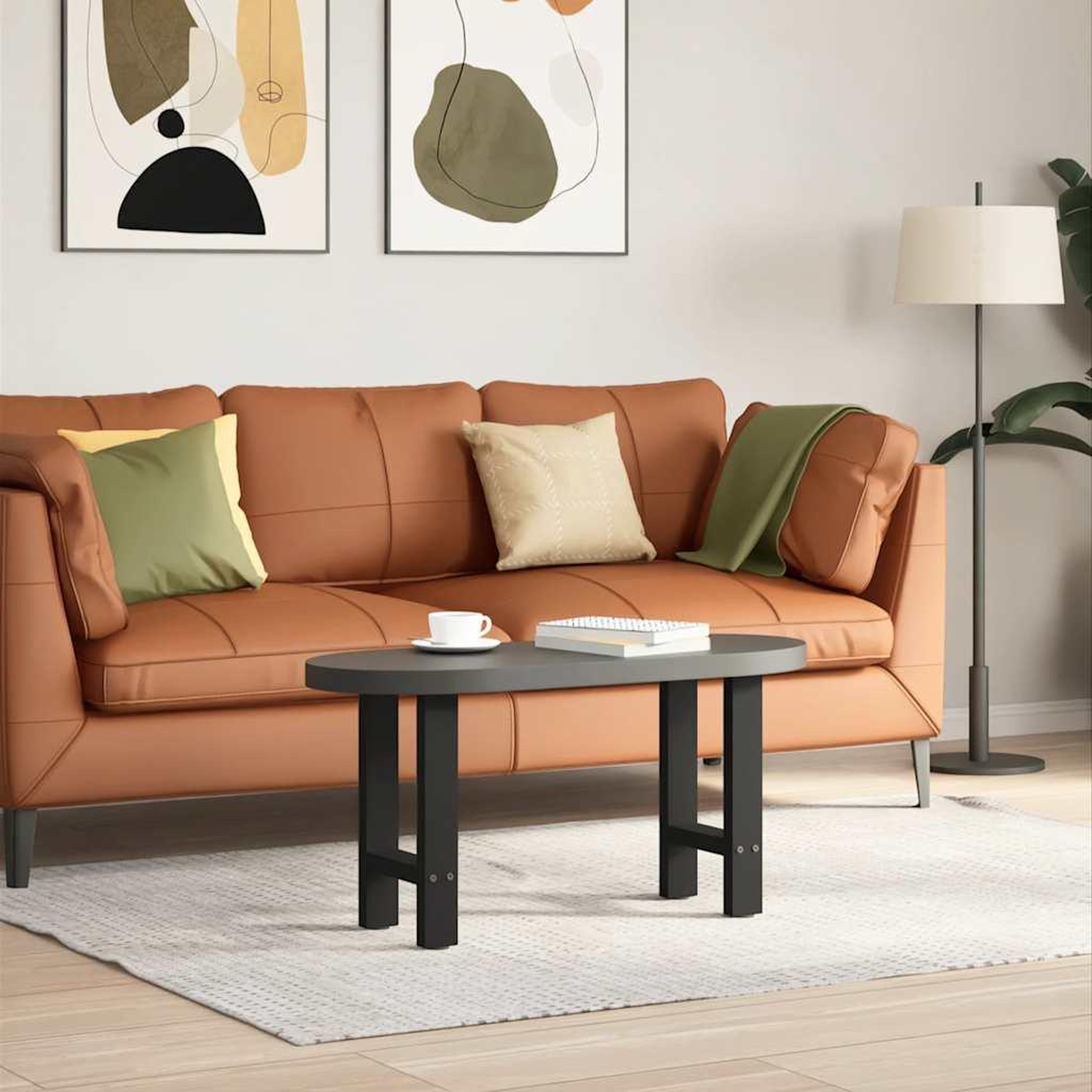 Voir la diapositive 2 : VIDAXL Pieds de table basse noir 2 pcs 28x(42-43) cm acier