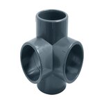 JARDIDECO Té 4 voies PVC pression 90° Ø 50 mm - Fitt