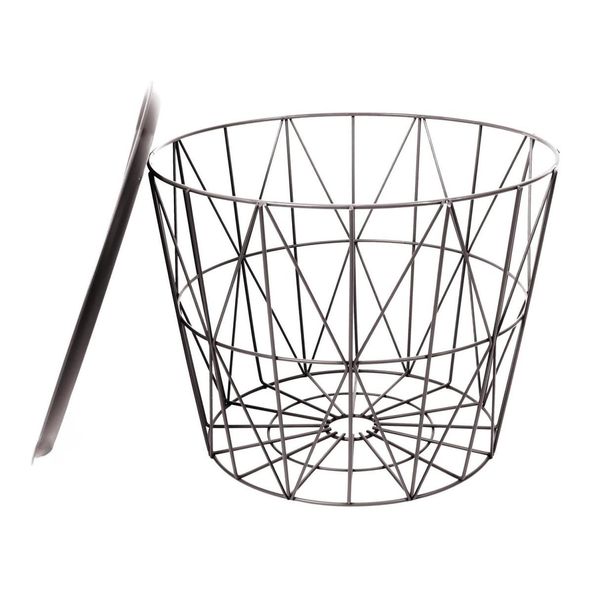 Voir la diapositive 3 : The Home Deco Factory Table d'Appoint Design  Filaire  52cm Taupe