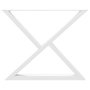 Voir la diapositive 5 : VIDAXL Pieds de table a manger 2 pcs blanc 90x(72-73,3) cm acier