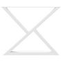 Voir la diapositive 5 : VIDAXL Pieds de table a manger 2 pcs blanc 90x(72-73,3) cm acier