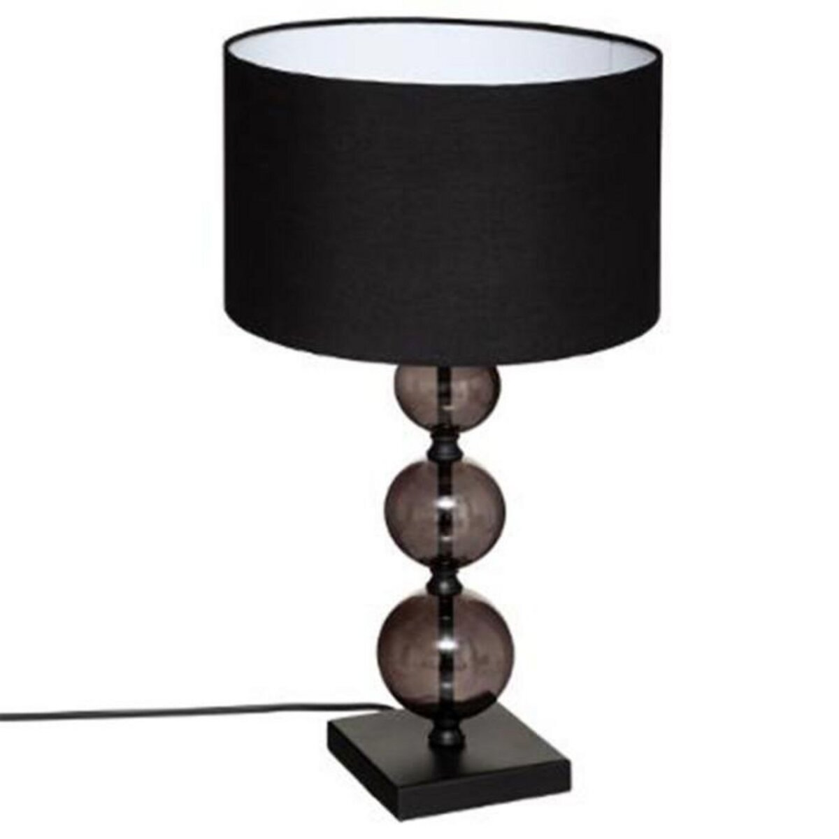 ATMOSPHERA Lampe à Poser en Verre  Alma  52cm Noir