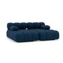 Voir la diapositive 2 : LISA DESIGN Ruby - canapé droit 4 places avec double méridienne - assise profonde - en velours texturé