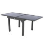 Voir la diapositive 1 : HESPERIDE Table extensible carrée en verre Piazza 4/8 places Gris anthracite - Hespéride
