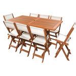 Habitat et Jardin Salon de jardin repas  Séoul  - 1 Table + 8 chaises - Maple - Beige
