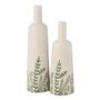 Voir la diapositive 2 : Paris Prix Vase Bouteille Déco  Ferny  40cm Vert & Blanc