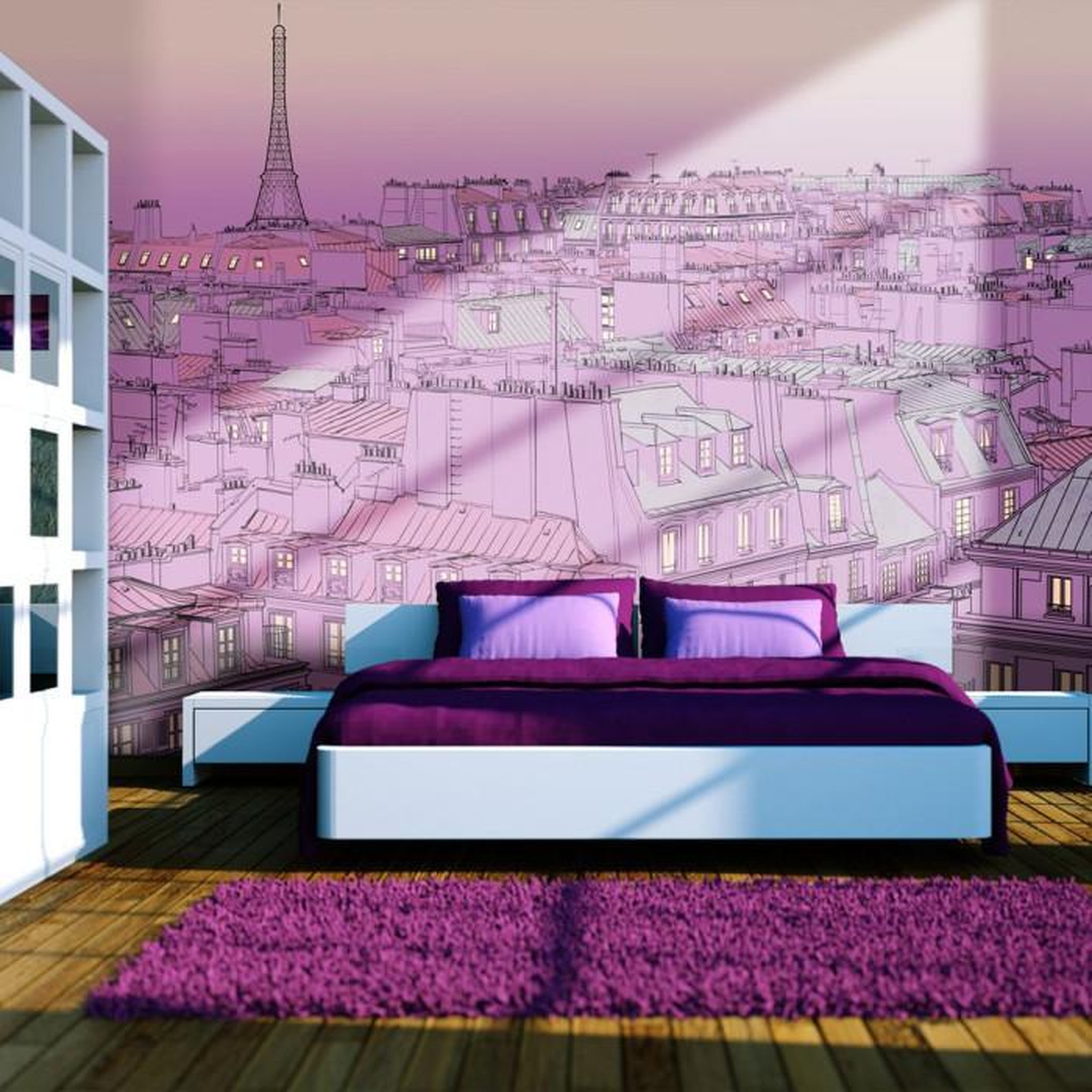 Paris Prix Papier Peint  Vendredi Soir à Paris. Coloris disponibles : Multicolore