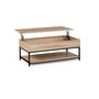 Table basse plateau relevable style industriel bois et métal L100cm  HOUSTON