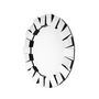 Voir la diapositive 2 : Paris Prix Miroir Mural Design  Fortuna  80cm Argent