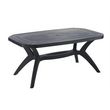 GROSFILLEX Table de jardin 165x100cm résine anthracite IBIZA