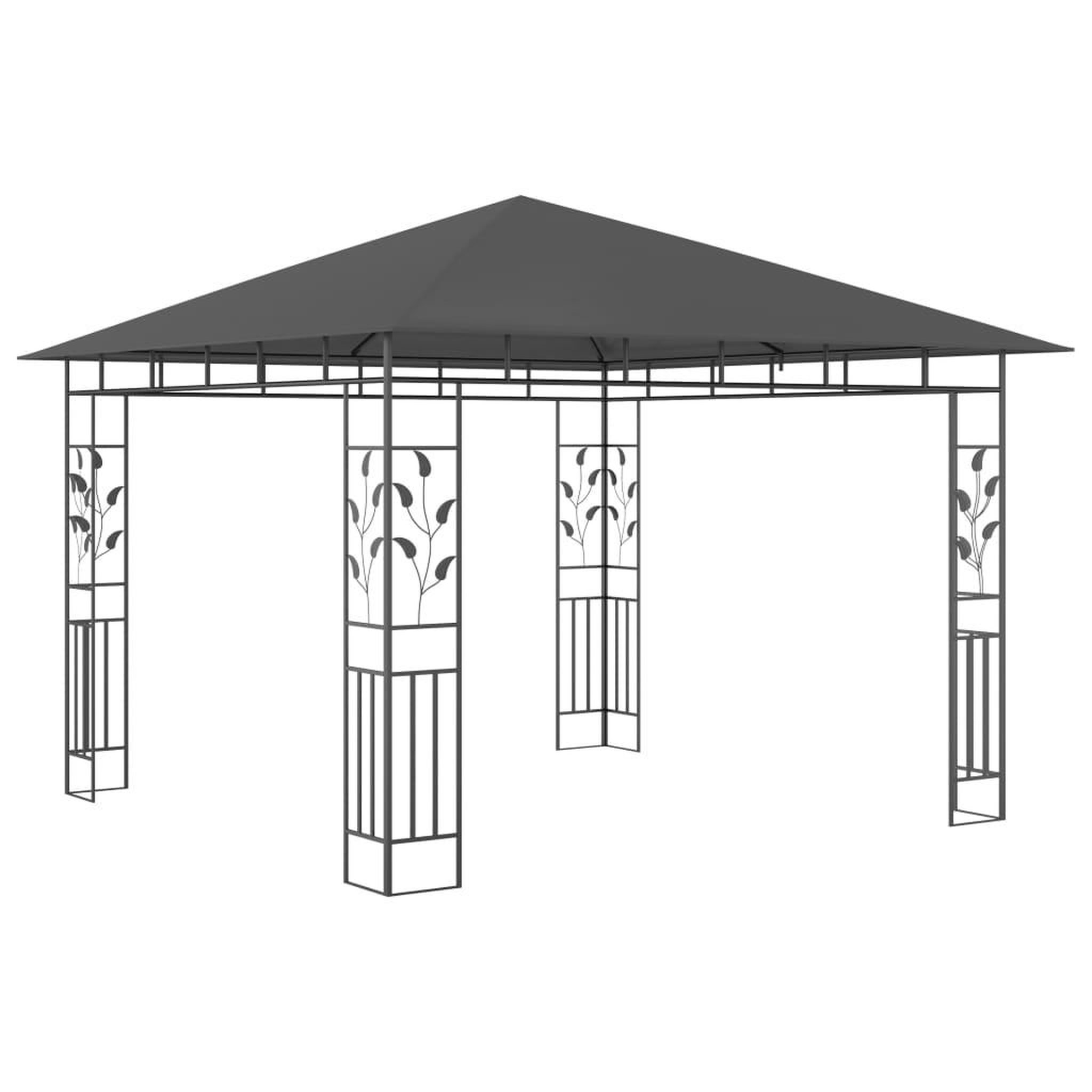 Voir la diapositive 5 : VIDAXL Tonnelle avec moustiquaire et lumieres LED 3x3x2,73m Anthracite