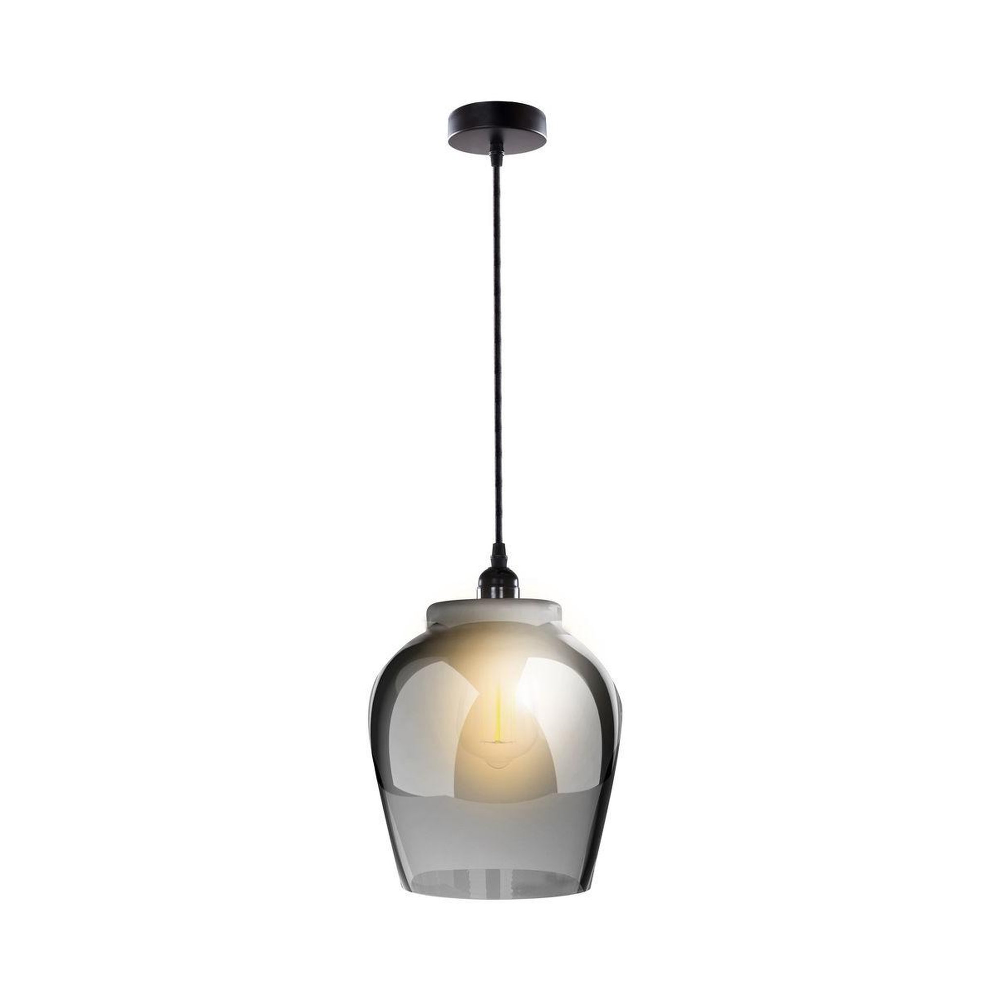 Voir la diapositive 4 : Paris Prix Lampe Suspension en Verre  Sombra  29cm Noir