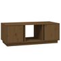 Voir la diapositive 2 : VIDAXL Table basse Marron miel 110x50x40 cm Bois massif de pin
