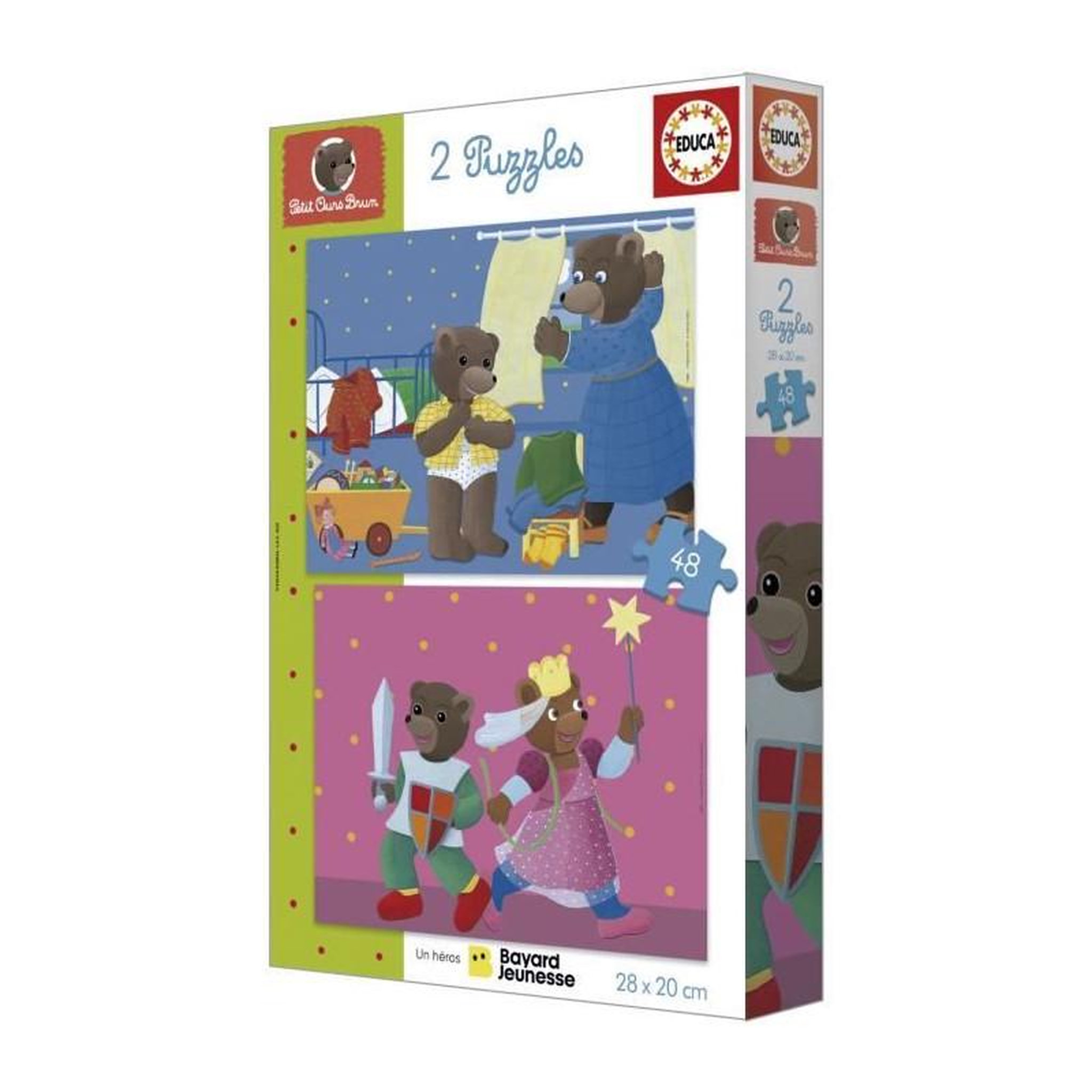 Voir la diapositive 4 : EDUCA Puzzle 2x48 pcs Petit Ours Brun