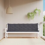 VIDAXL Coussins de banc de jardin lot de 2 anthracite tissu Oxford