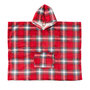 Voir la diapositive 1 : ACTUEL Poncho junior double face flanelle/sherpa imprimé carreaux 