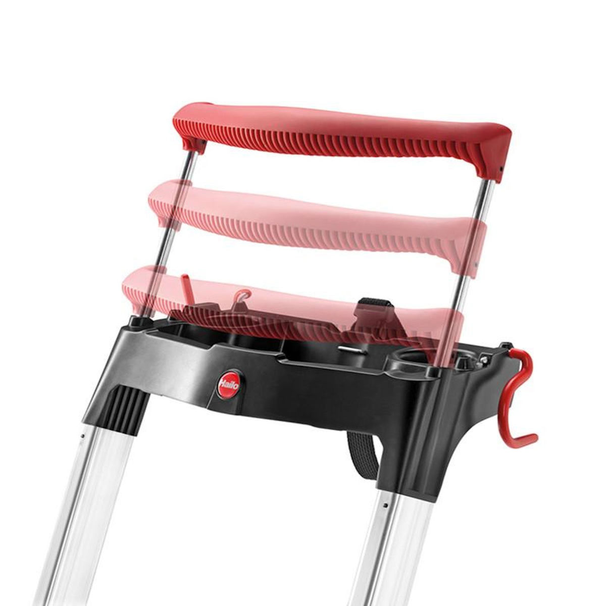 HAILO Escabeau de sécurité pliable en aluminium 3 marches larges Hailo L100