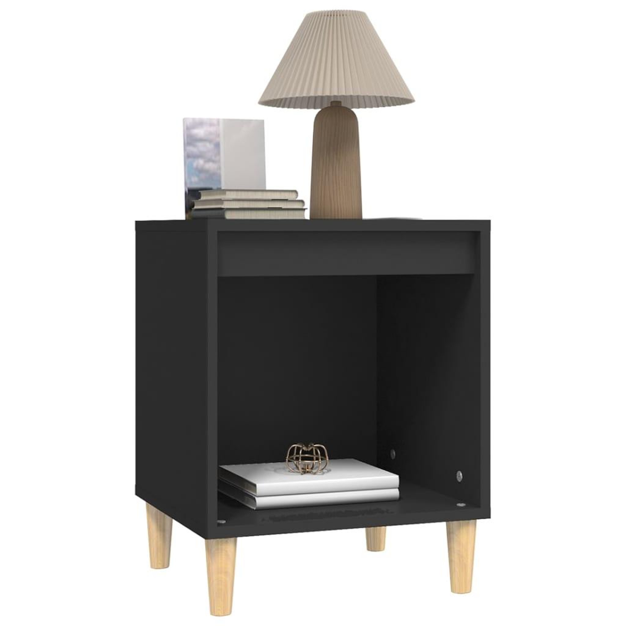 Voir la diapositive 4 : VIDAXL Table de chevet Noir 40x35x50 cm Bois d'ingenierie