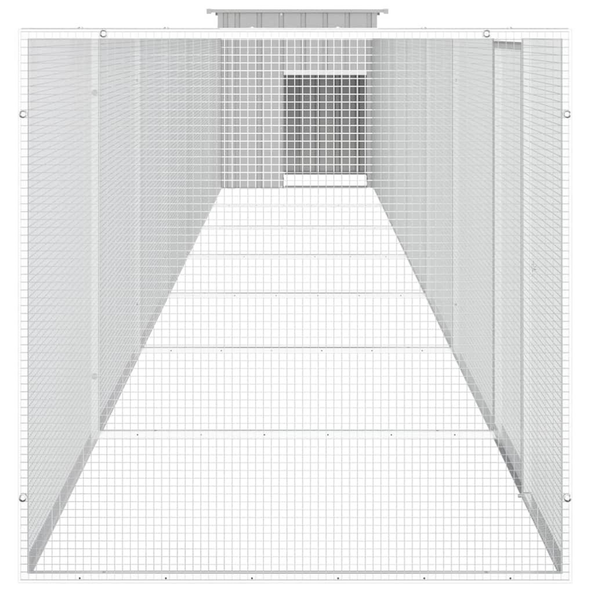 Voir la diapositive 4 : VIDAXL Cage pour poules Gris 800x91x100 cm Acier galvanise