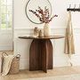 Voir la diapositive 5 : Paris Prix Console Design Ovale  Catrina  120cm Marron Foncé