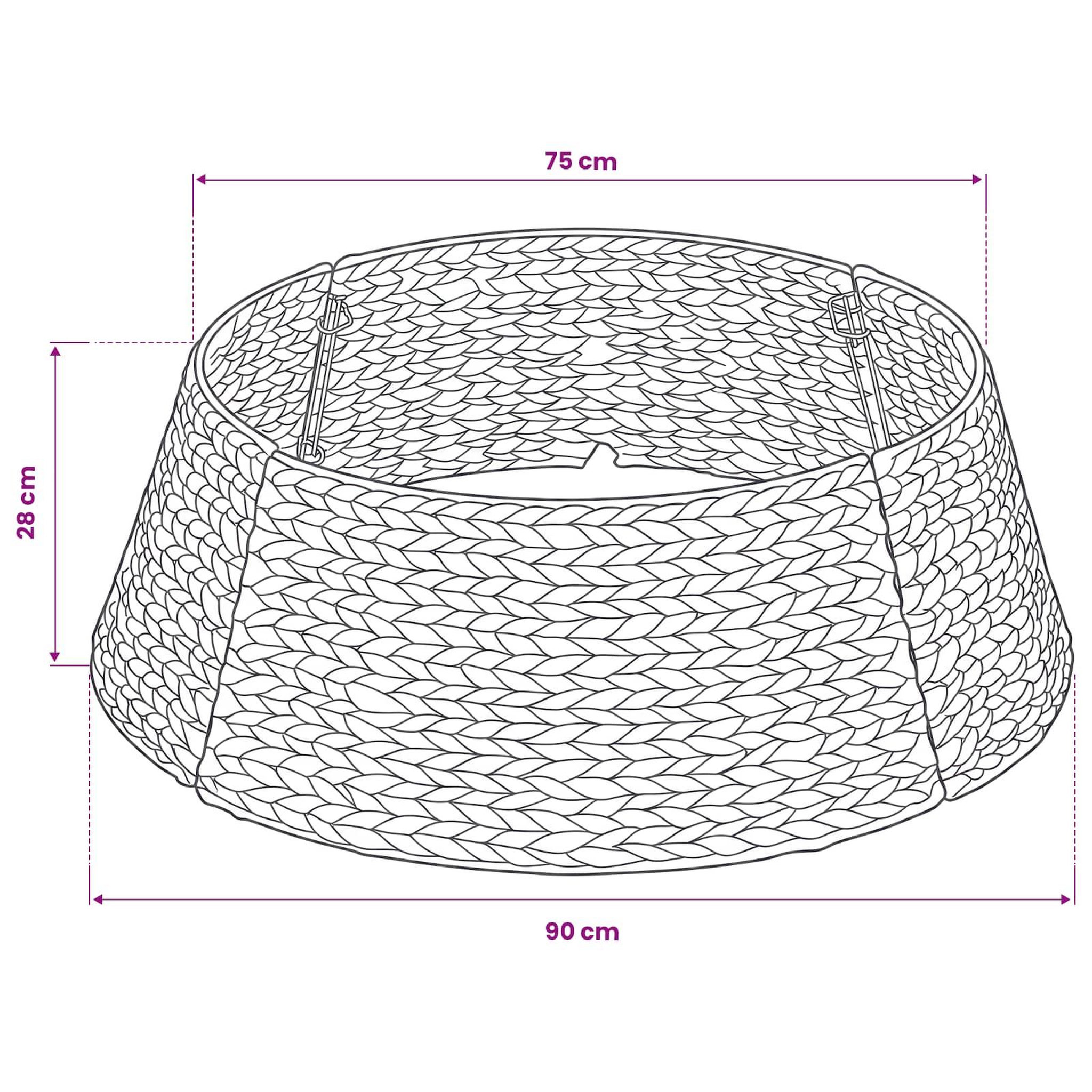 Voir la diapositive 3 : VIDAXL Collier de sapin de Noël Rond Marron Diam. 90 x 28 cm