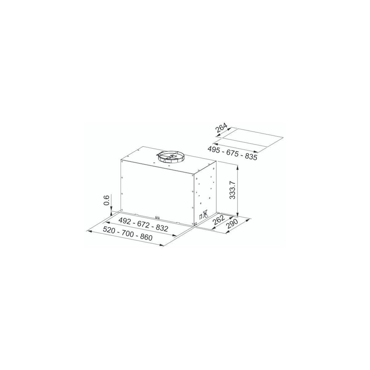 franke Hotte encastrable BOX PLUS FBFE XS A 52