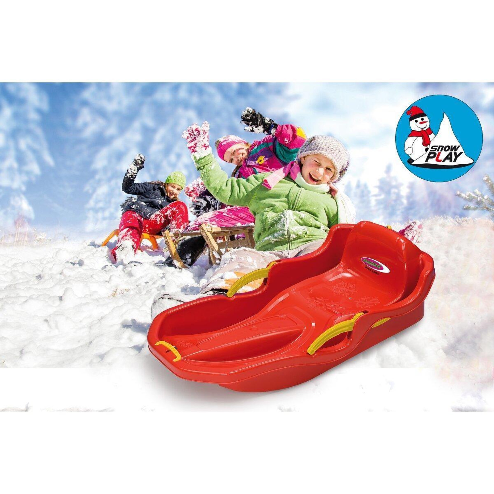 Voir la diapositive 3 : Jamara Snowplay bob comfort 80cm rouge avec freins