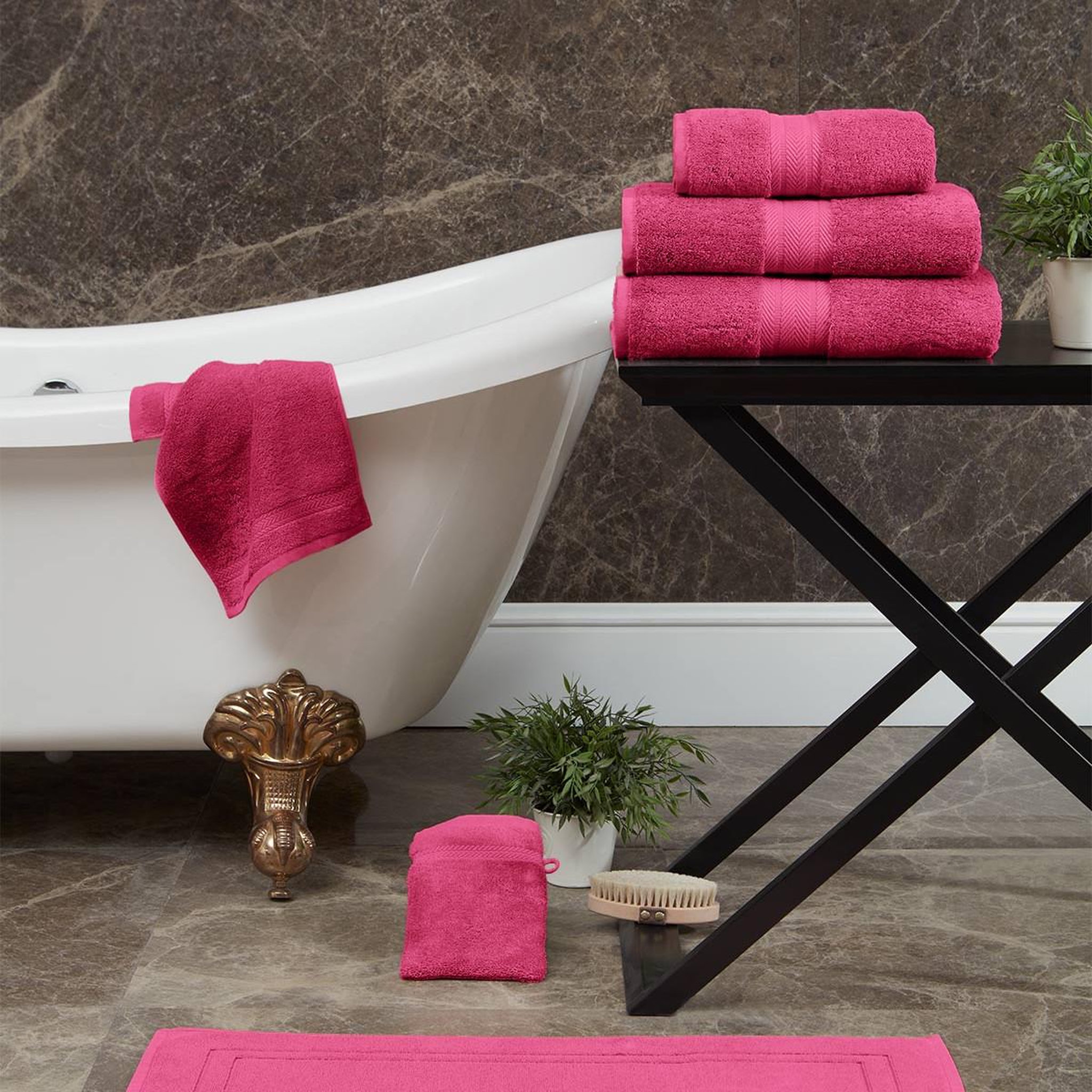 Voir la diapositive 4 : Sensei Maison Serviette de toilette 550 g/m² LUXURY - 50x100 cm
