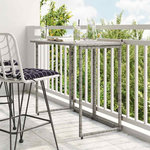 VIDAXL Table de jardin pliante gris 90 x 51 x 75 cm polyrotin