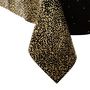 Voir la diapositive 2 : ATMOSPHERA Nappe 140x240 cm Léopard noir et or