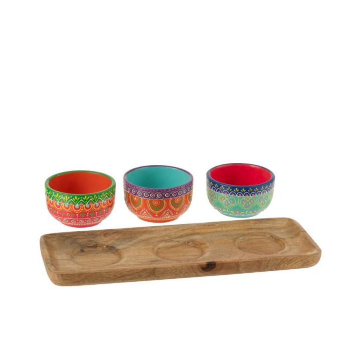 Paris Prix Service Apéritif 4 Pièces  Mumbai  33cm Multicolore