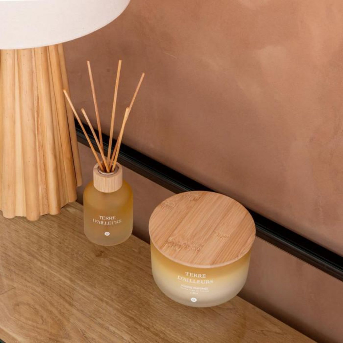 ATMOSPHERA Diffuseur de Parfum en Verre  Sana  150ml Terre d'Ailleurs