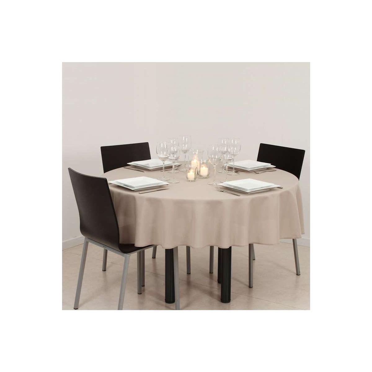 ATMOSPHERA Nappe Antitache Ronde  Unie  180cm Lin
