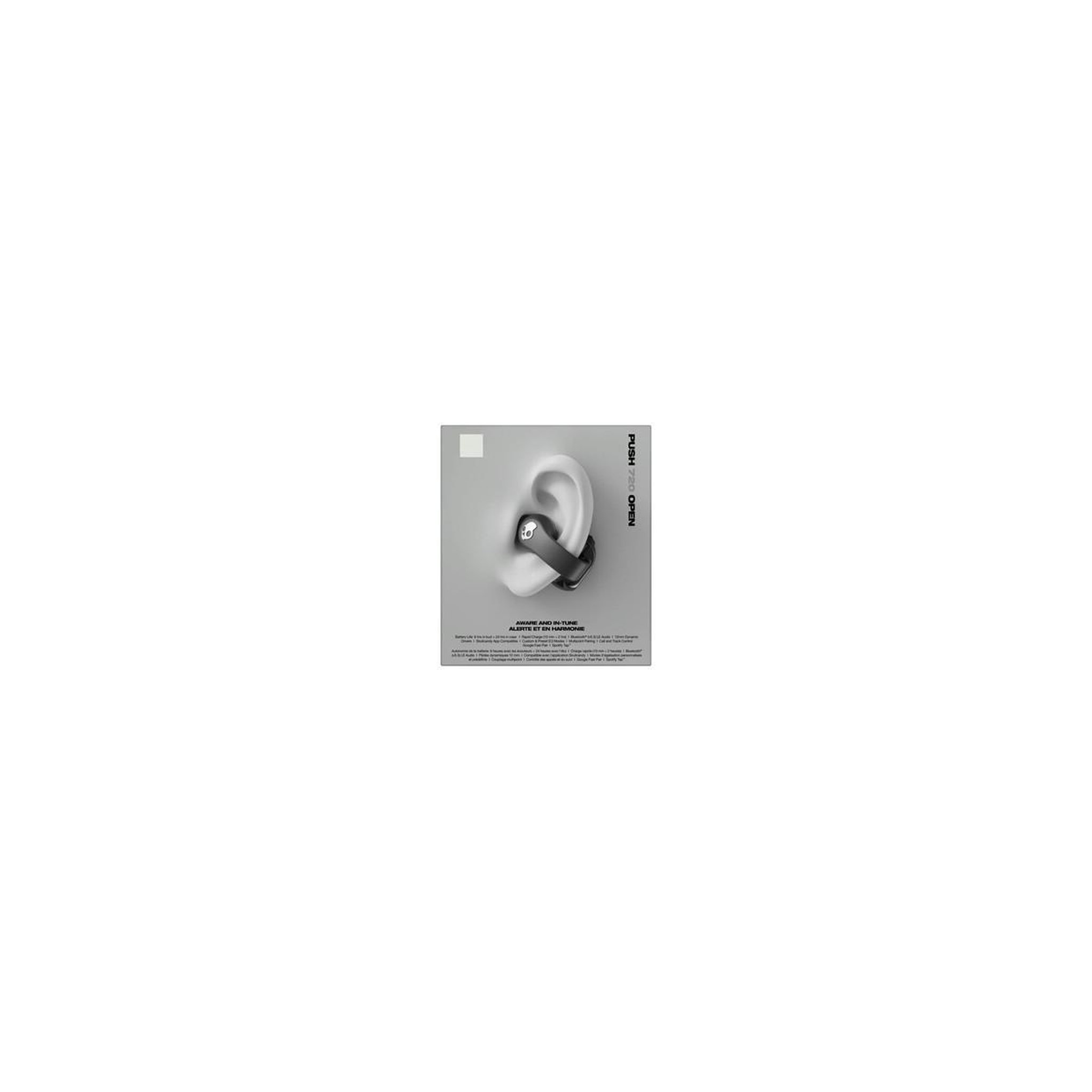 Voir la diapositive 3 : Skullcandy Écouteurs sans fil Skullcandy PUSH 720 OPEN EAR Sport Noir et Argent