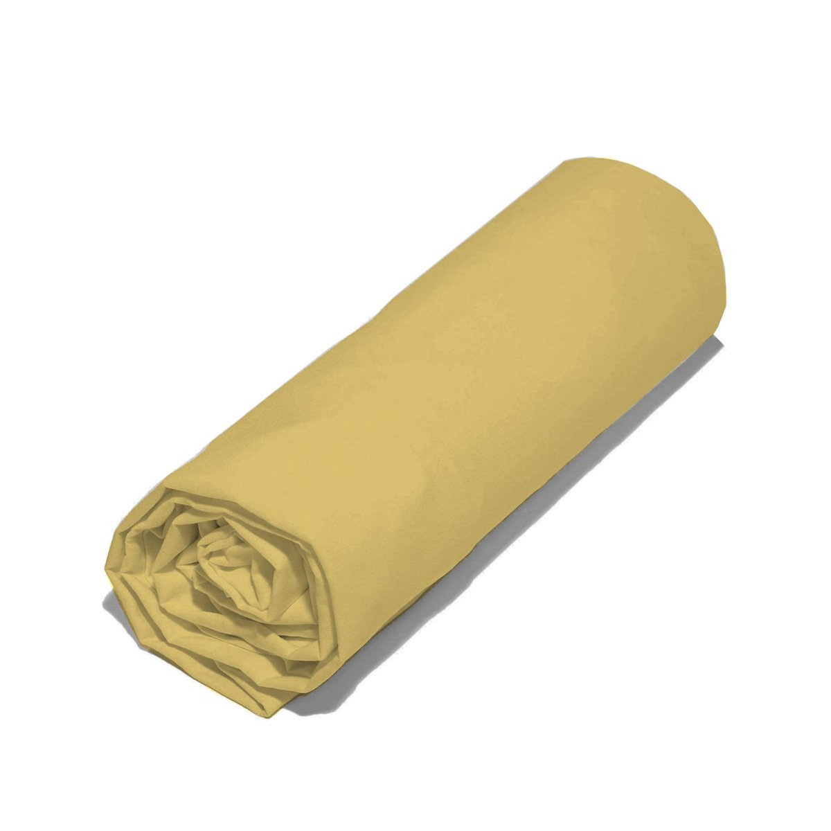 COTE DECO Drap housse uni en satin de coton SAPHIR