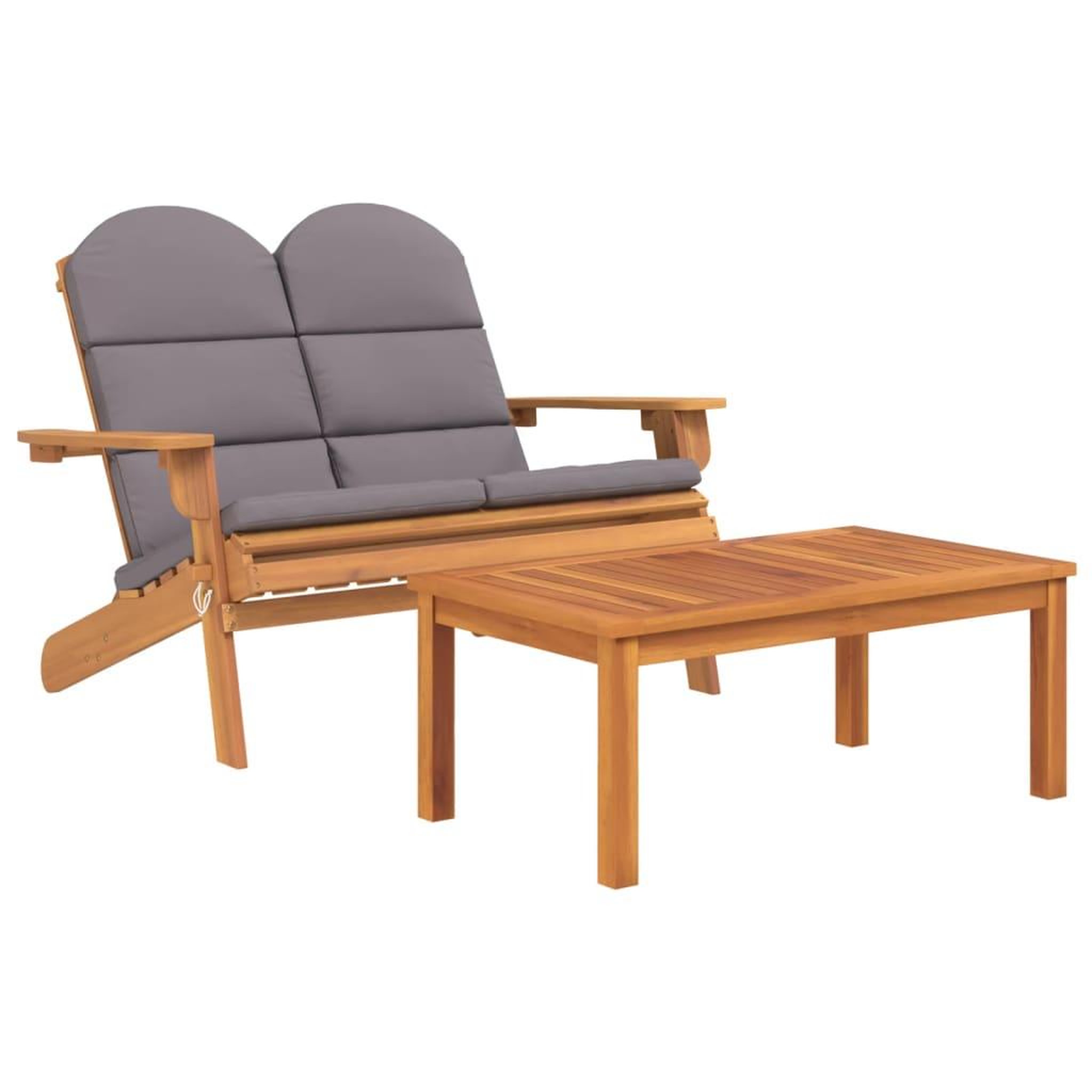 VIDAXL Ensemble de salon de jardin Adirondack 2 pcs bois acacia solide