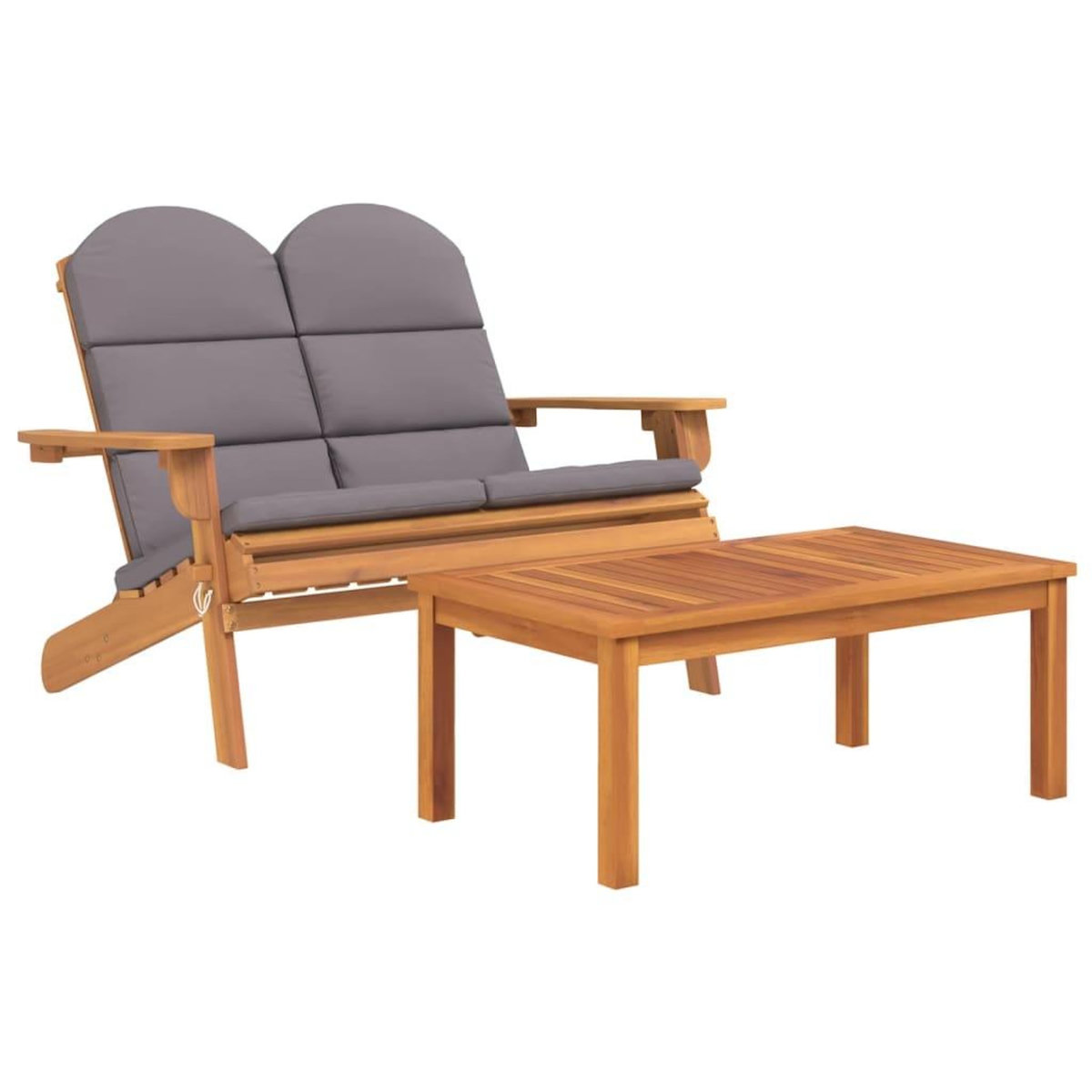 VIDAXL Ensemble de salon de jardin Adirondack 2 pcs bois acacia solide