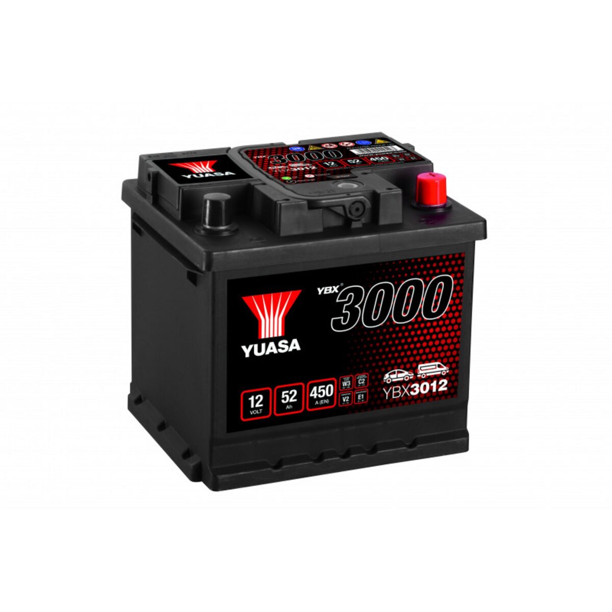 YUASA Batterie Yuasa SMF YBX3012 12V 52ah 450A