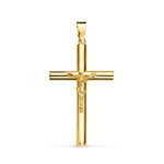 L'ATELIER D'AZUR Pendentif  - Médaille Christ sur la Croix Or 18 Carats 750 Jaune - Chaines Offertes