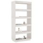 Voir la diapositive 4 : VIDAXL Bibliotheque/Separateur de piece Blanc 80x35x167 cm Pin massif
