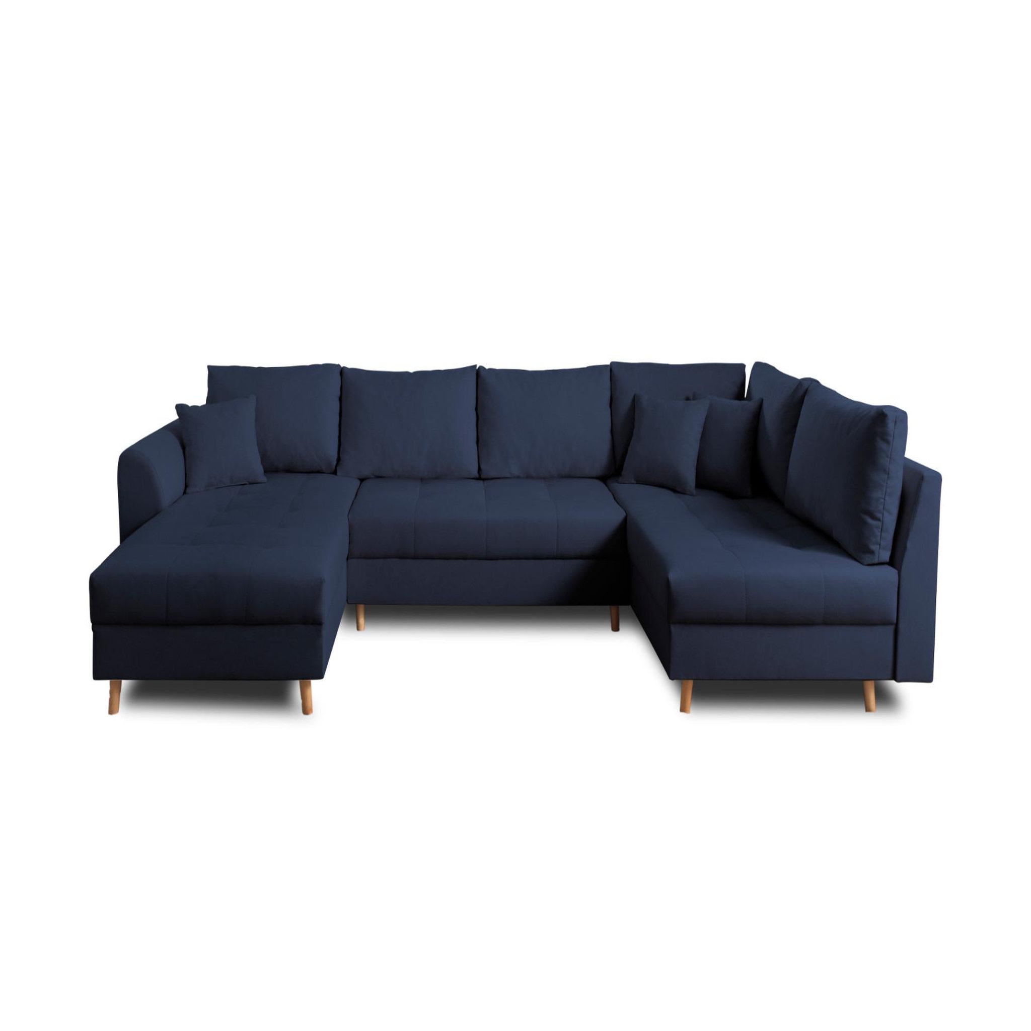 Voir la diapositive 6 : LISA DESIGN Rune - canapé panoramique - avec pouf d'appoint - 7 places - style scandinave - droit