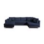 Voir la diapositive 6 : LISA DESIGN Rune - canapé panoramique - avec pouf d'appoint - 7 places - style scandinave - droit