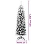 Voir la diapositive 6 : VIDAXL Sapin de Noël artificiel mince flocon de neige vert 120 cm PVC