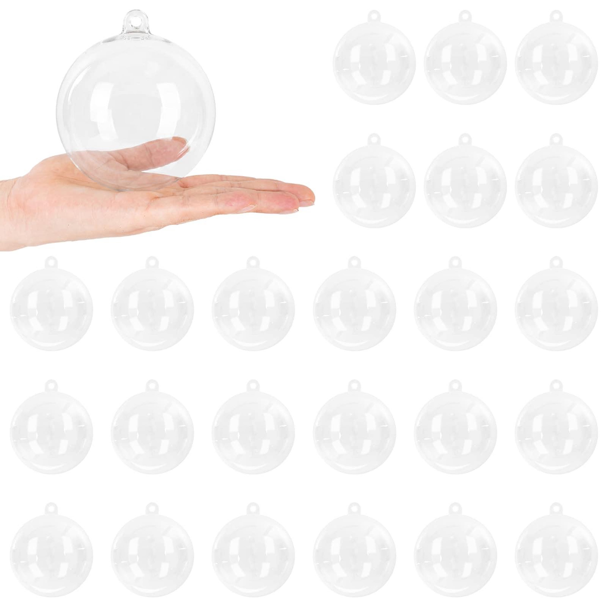 VIDAXL Ensemble de boules de Noël XL 25 pc Transparent Diam. 10 cm