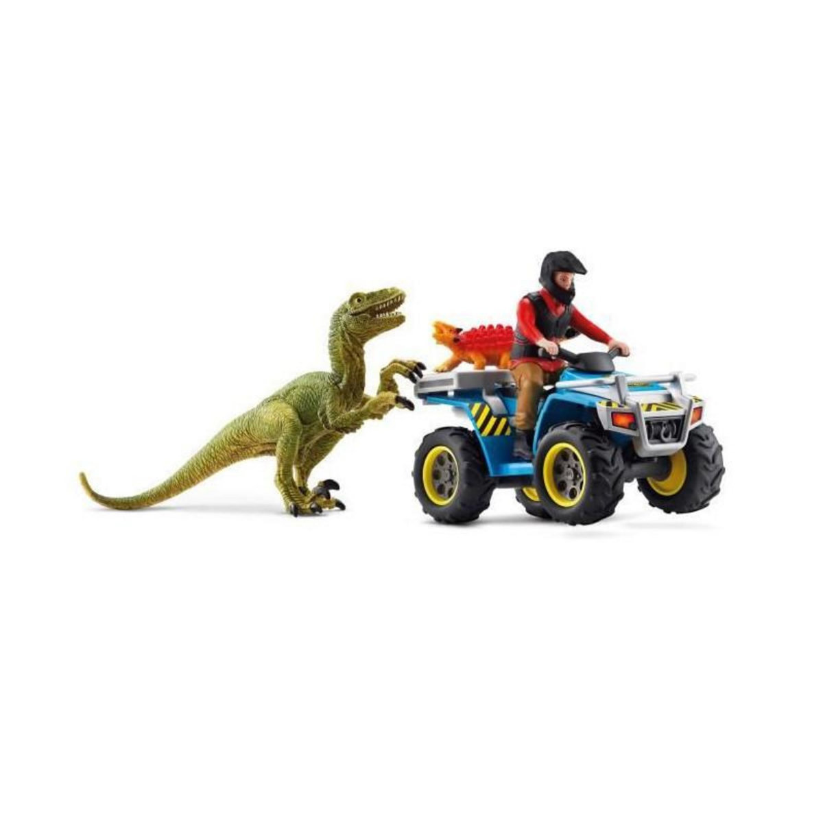 Schleich Schleich - Fuite sur quad face au vélociraptor - 41466