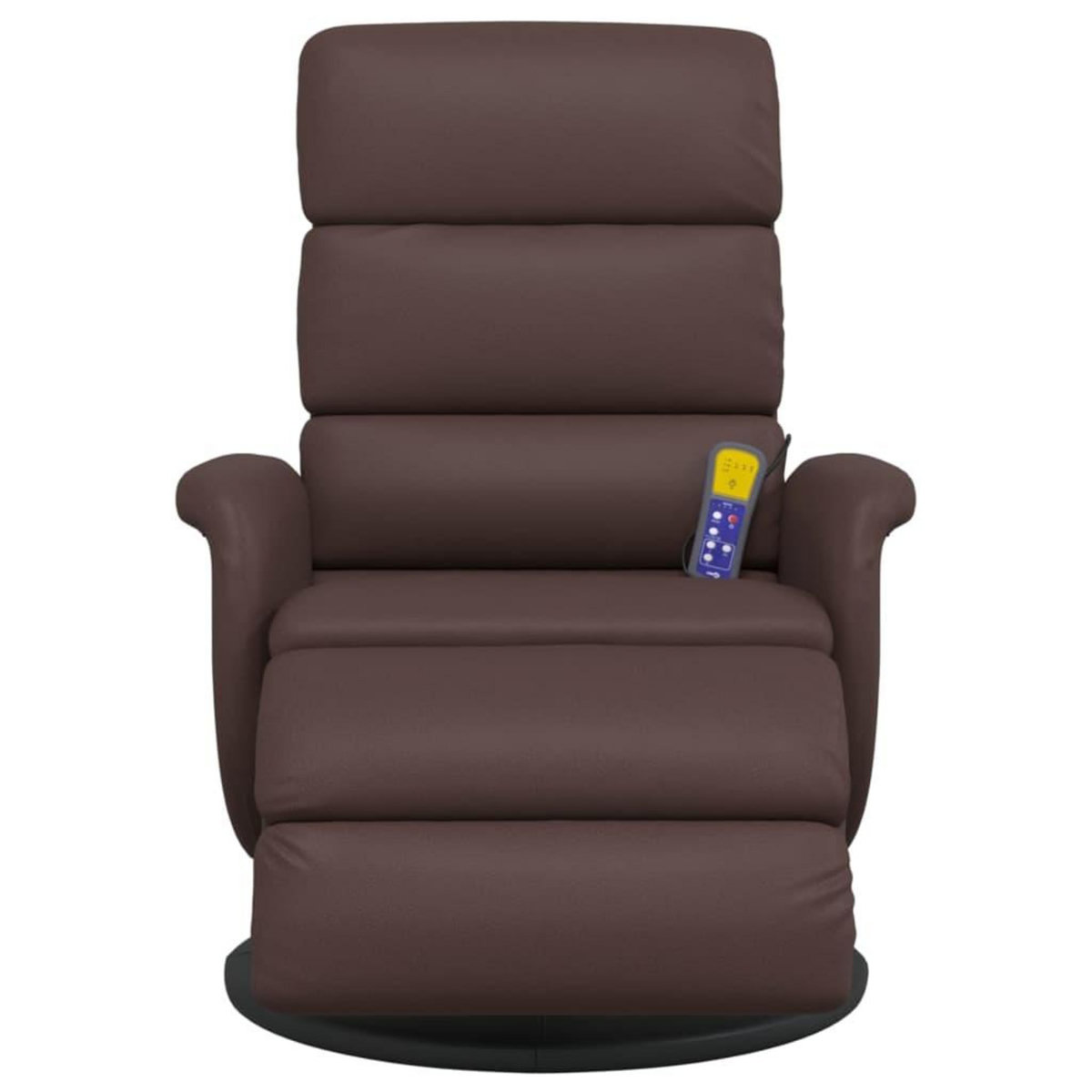 VIDAXL Fauteuil inclinable de massage repose-pieds marron similicuir