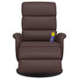 Voir la diapositive 3 : VIDAXL Fauteuil inclinable de massage repose-pieds marron similicuir
