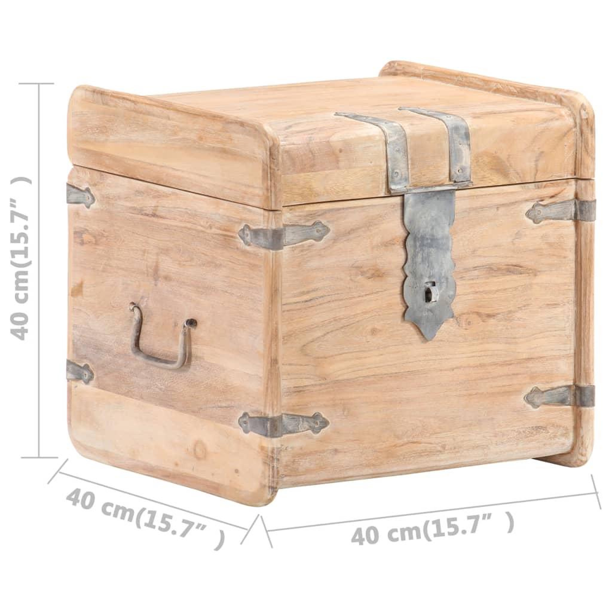 Voir la diapositive 6 : VIDAXL Coffre 40x40x40 cm Bois d'acacia solide