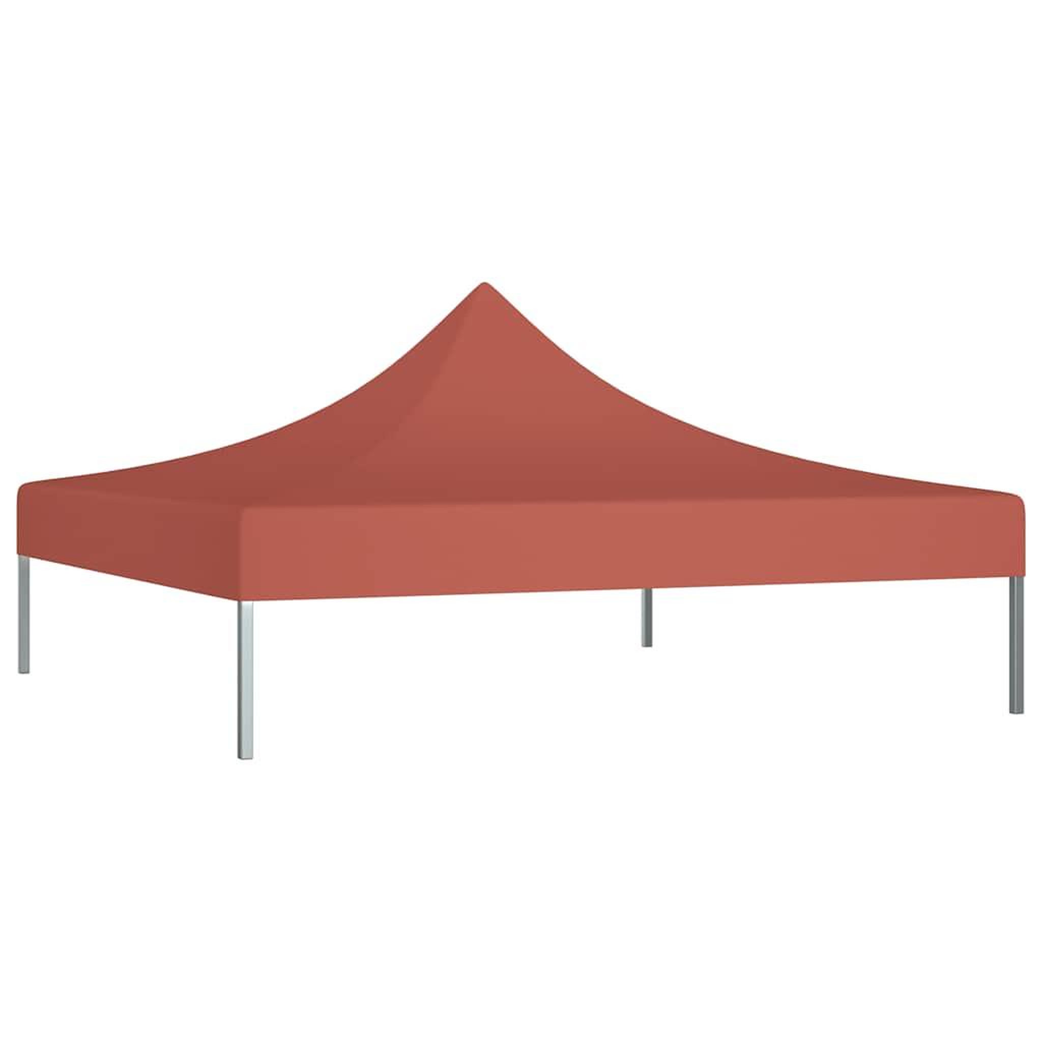 Voir la diapositive 2 : VIDAXL Toit de tente de reception 3x3 m Terre cuite 270 g/m^2