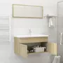VIDAXL Ensemble de meubles de salle de bain Chene sonoma Agglomere